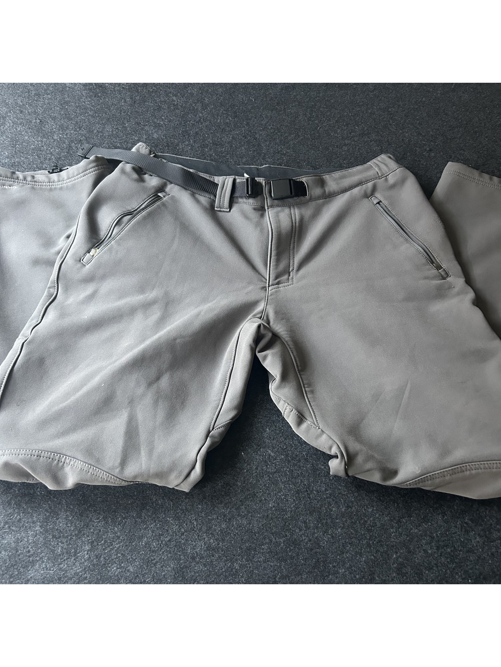 Columbia Titanium Omni-Heat Softshell Hiking Ski Pants Belted Grey Womens Size L